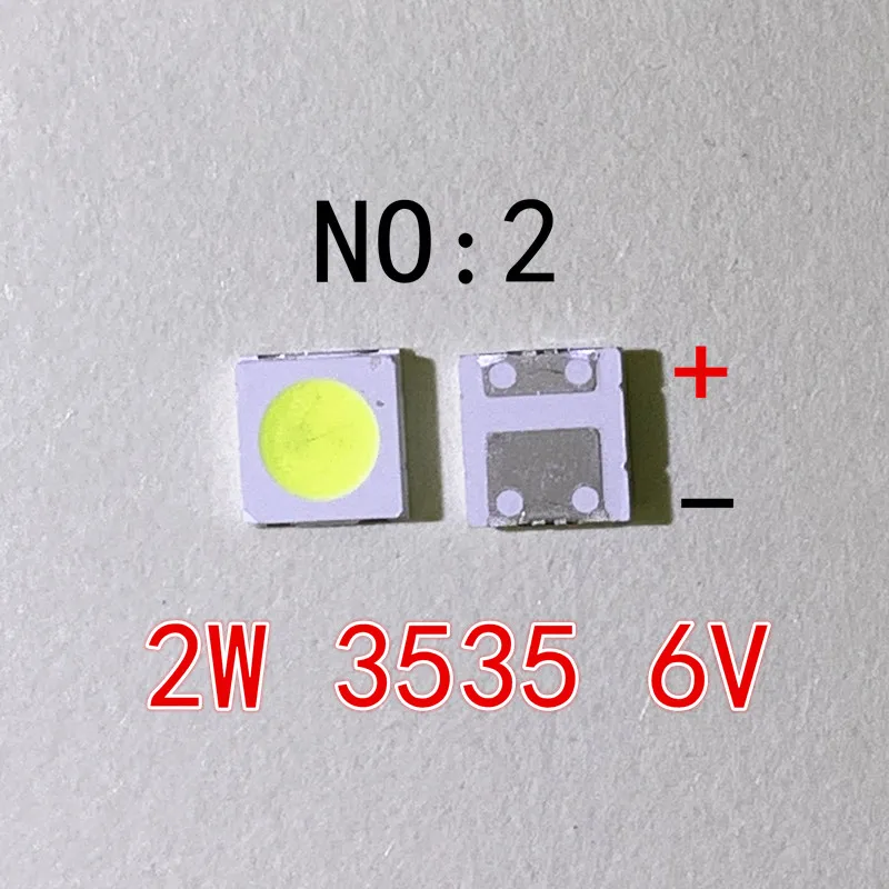 NO2 200 шт. Сеульский светодиодный Ad Alta Potenza Retroilluminazione A светодиодный 2 w 3535 6 v bianco Freddo 135LM tv Applicazione SBWVL2S0E - Испускаемый цвет: NO2