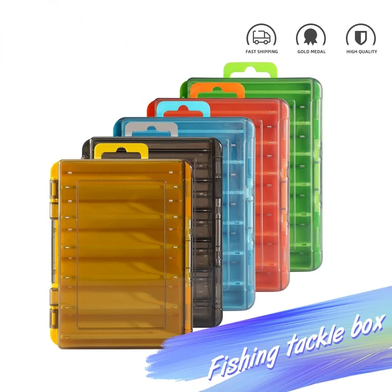

Fishing Lure Tackle Box 12Gird Fishing Accessories Lure Hook Storage Box Double Sided High Strength Fishing Tackle Box Tool Box