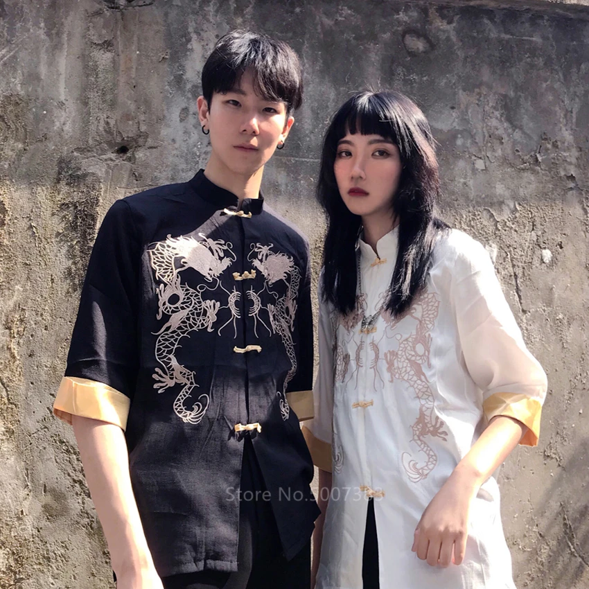 Мужской винтажный костюм танга традиционный китайский дракона кунг фу пиджак