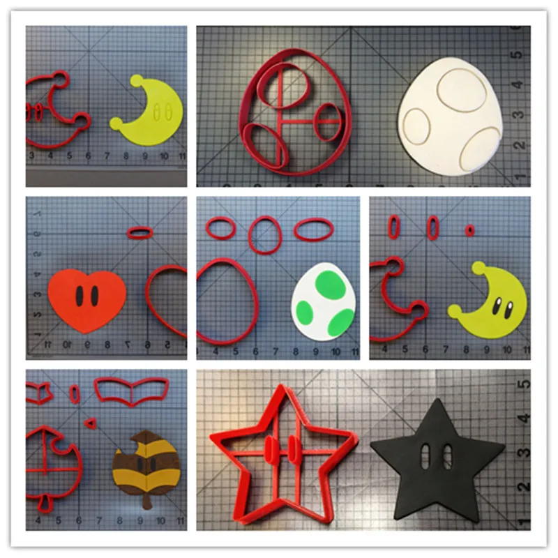 Пластиковая 3D печать игра для видео сердце звезда Йоши яйцо луна лист украшение