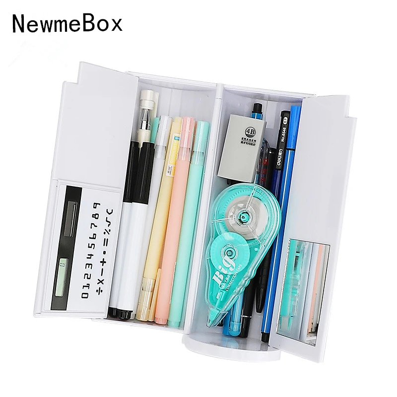 Пенал сумка NewmeBox кот милый школьный единорог пеналы компьютерная зеркальная