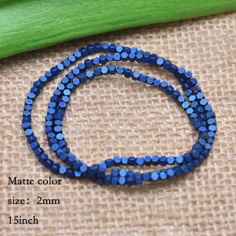 33-2mm matte 1,5 мм Цветные Квадратные бусины 274 шт Бусины из натурального камня гематит свободные Квадратные бусины для самостоятельного изготовления ювелирных изделий подарочные серьги - Цвет: 33-2mm matte
