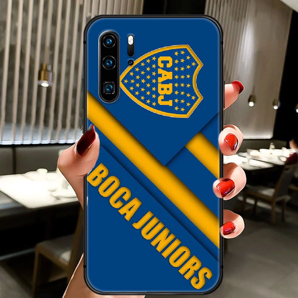 

Boca Juniors Phone Case Cover Hull For Huawei P8 P9 P10 P20 P30 P40 Lite Pro Plus Smart Z 2019 black Etui Silicone Cover Luxury