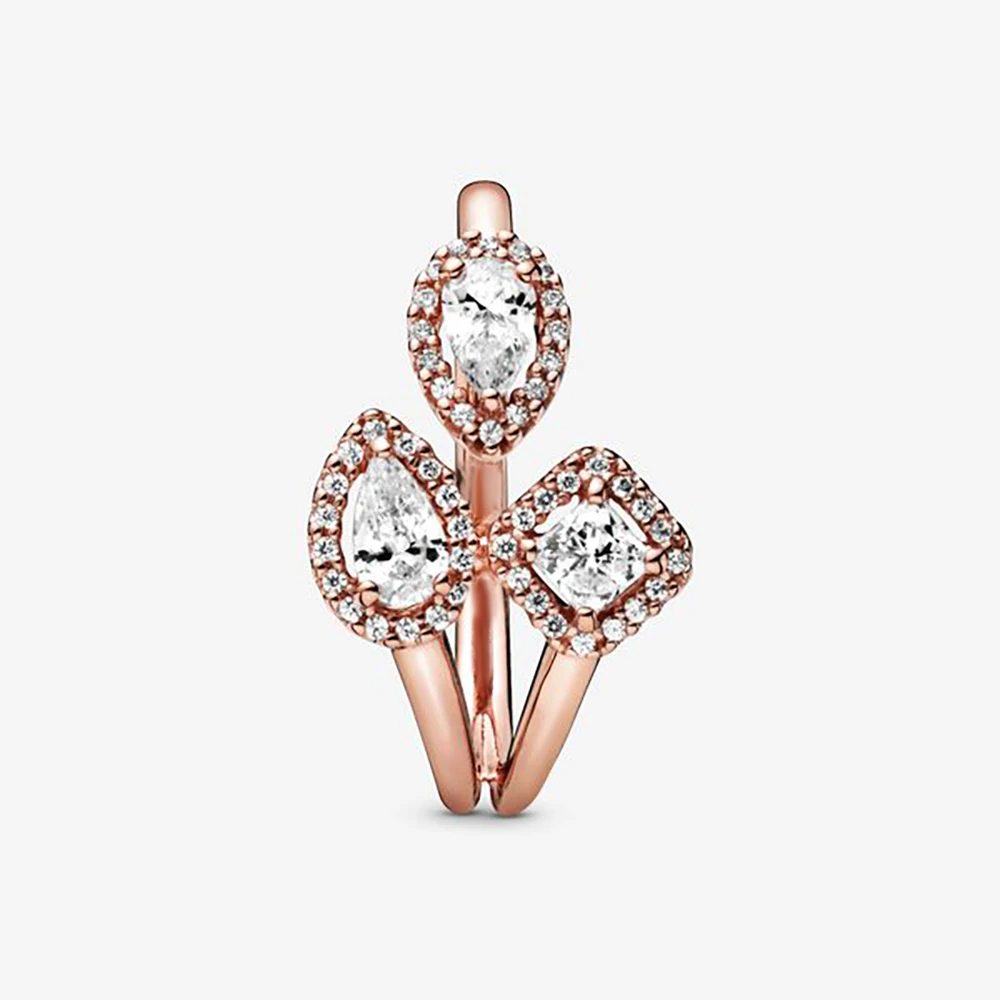 Новинка 2021 Женское кольцо из искусственного серебра 100% пробы кольца розового