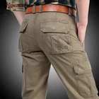 Брюки-карго мужские повседневные, хлопковый комбинезон, мешковатые длинные брюки в стиле милитари, много карманов, армейские прямые тактические штаны, большие размеры 44, 2020