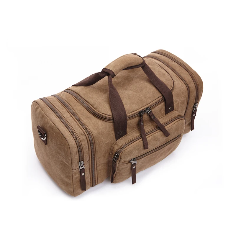Multifunctional Travel Duffle Bags Large Capacity Short-Distance Business Handbag Expansion Canvas Casual Shoulder Storage Packs