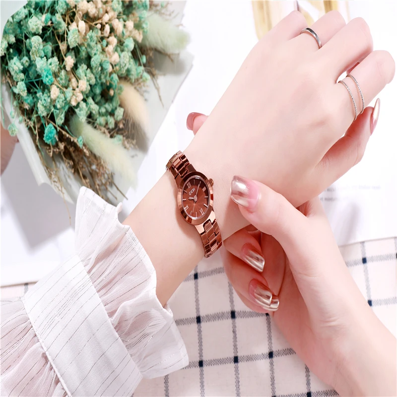 

Часы женские, кварцевые, из нержавеющей стали, маленькие, водонепроницаемые