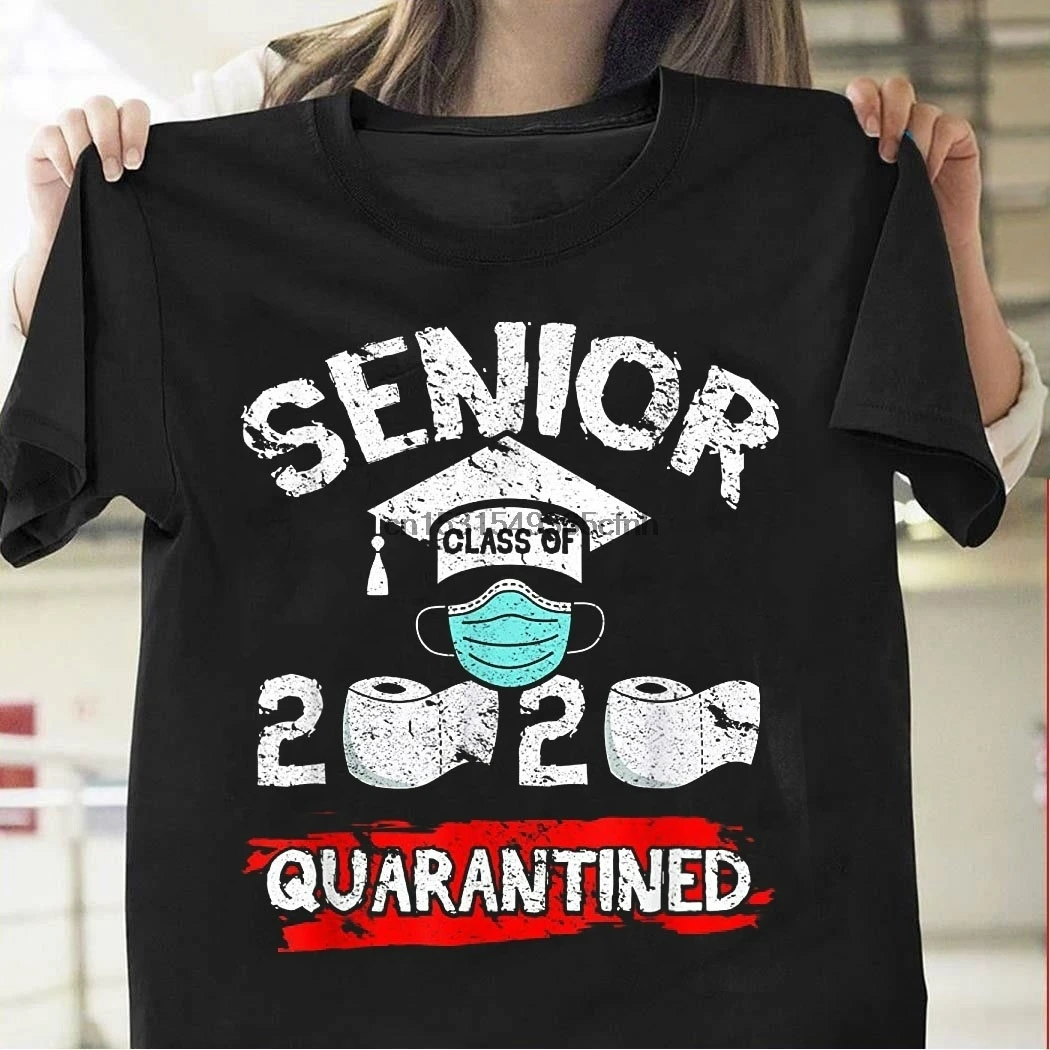 Цветная футболка унисекс для пожилых людей класс 2020 выпускного из карантина с