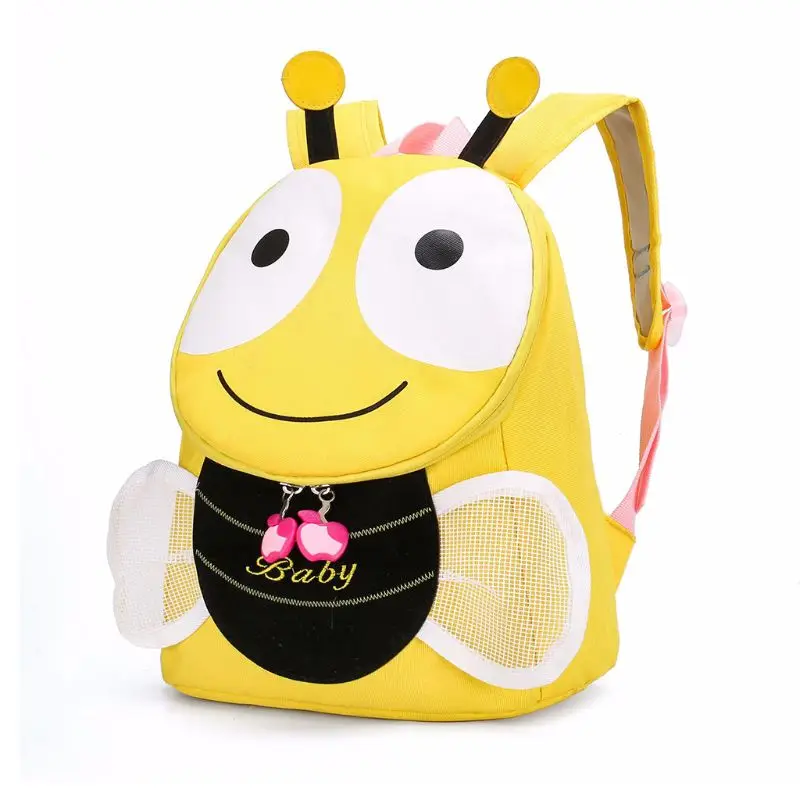 

Fashion Funny Cute Bee Cartoon Backpack Toddler Mini Kindergarten School Bag for Kids Age 1-3 Years Old 4 Color