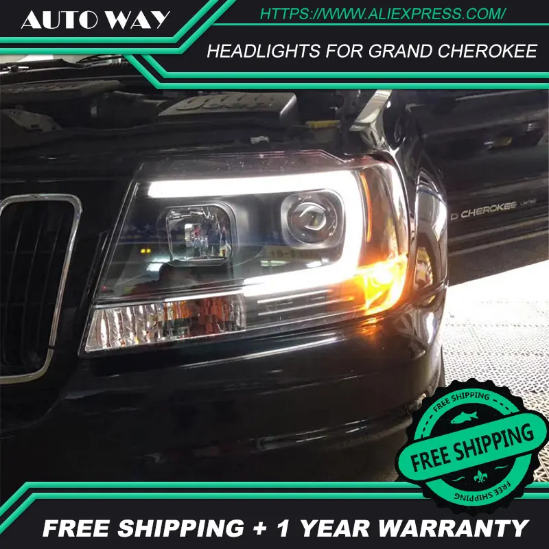 Автомобильный Стильный чехол для фары Jeep Grand Cherokee светодиодный фонарь фар 1991-2004