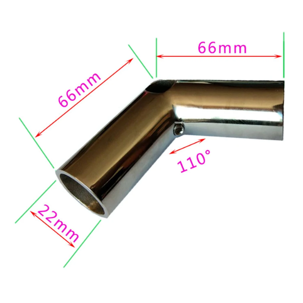 

Marine Grade Stainless Pipe 7/8 Inch Boat Hand Rail Fitting 110 Degree Elbow