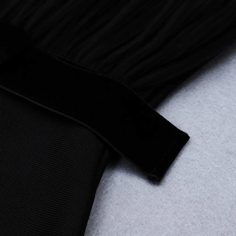 PB 2020 Новые Летние черные кружевные Клубные миди платья без бретелек для