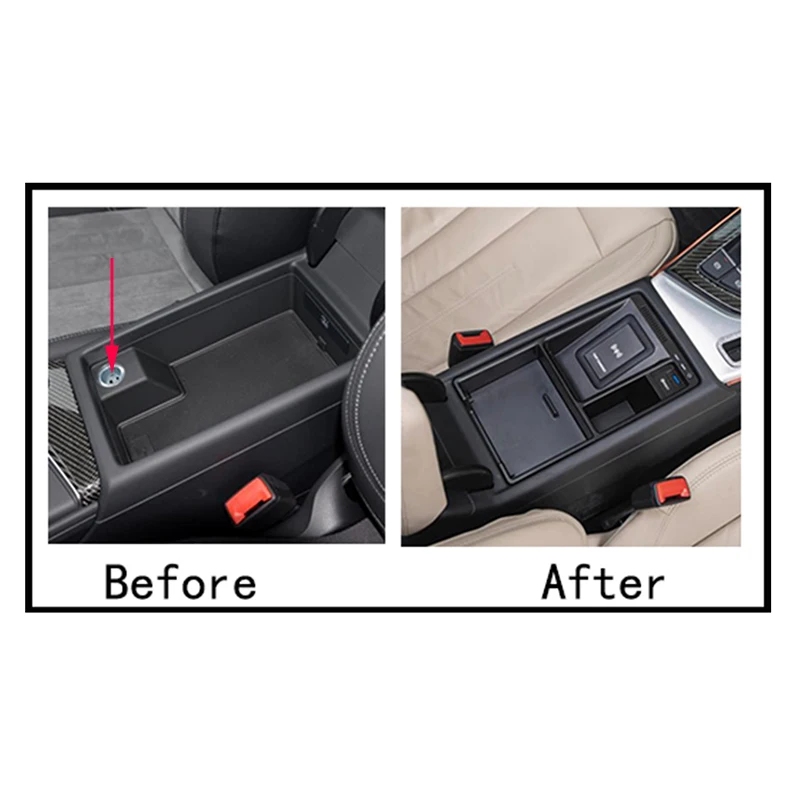 15w qi car wireless charging phone charger for audi a4 b9 a5 s4 s5 rs4 rs5 2017 2021 fast charger charging case accessories free global shipping