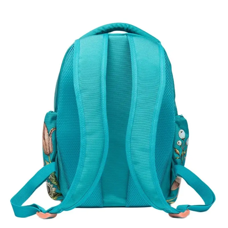 Children School Bags for Girls Floral Pattern Russia Style Primary School Backpacks Night Reflective Orthopedic Knapsack Mochila