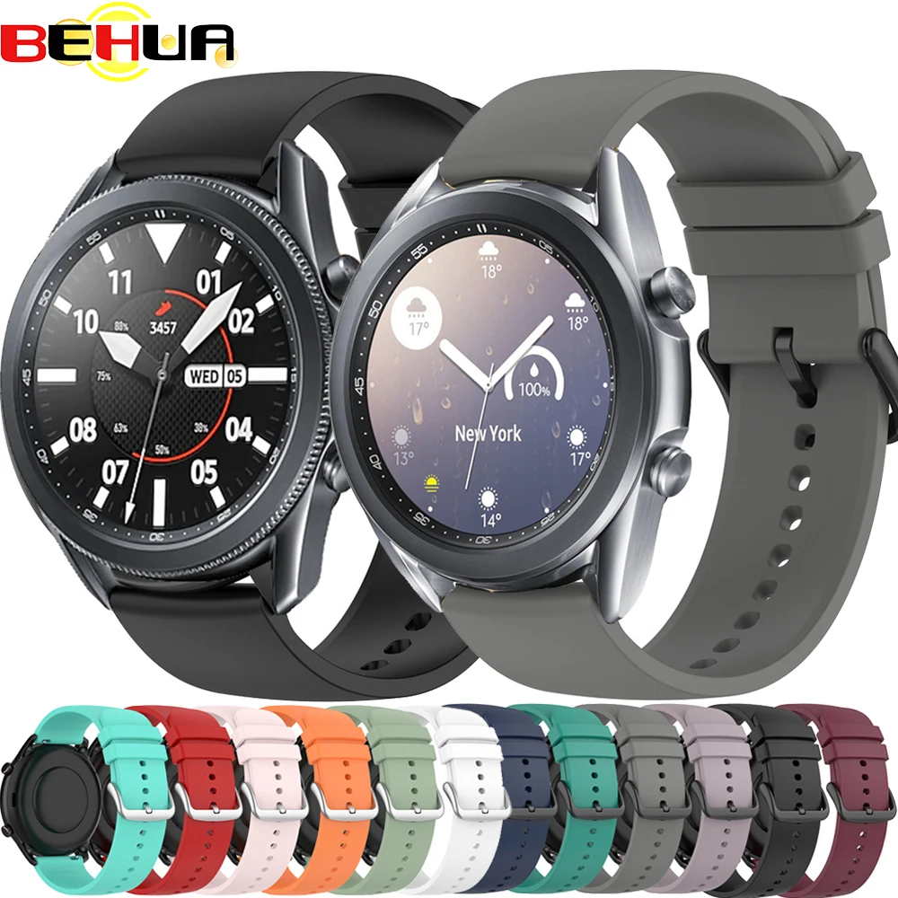 

BEHUA 22mm 20MM Strap For Gear S3 S2 Sport Watch Band For Samsung Galaxy watch 3 41mm 45mm 42MM/46MM Correa Wristband Bracelet