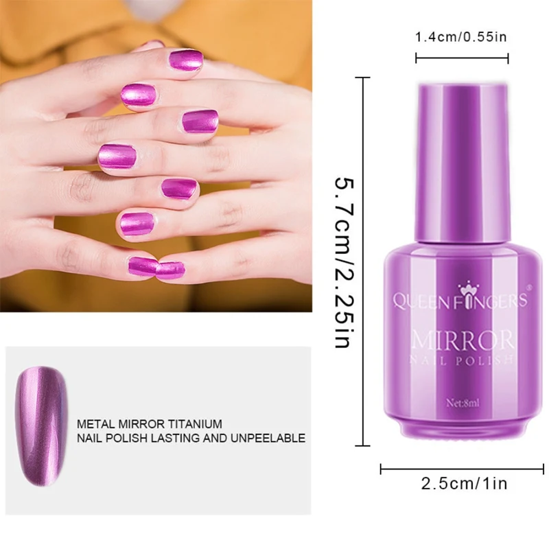 Стойкий Великолепный глянцевый маникюрный дизайн ногтей украшение Блестящий