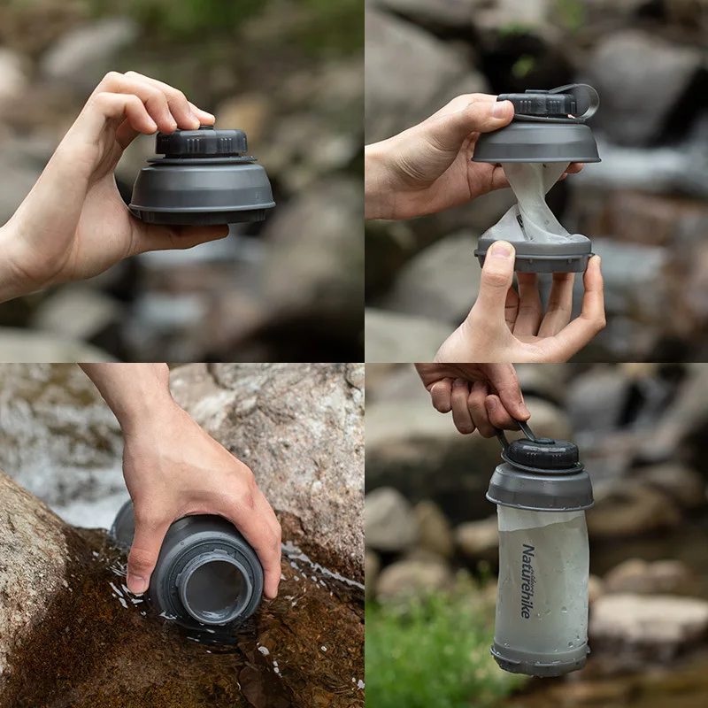 Naturehike 750 мл ТПУ Мягкая чашка портативный Открытый Пешие прогулки Велоспорт Спорт