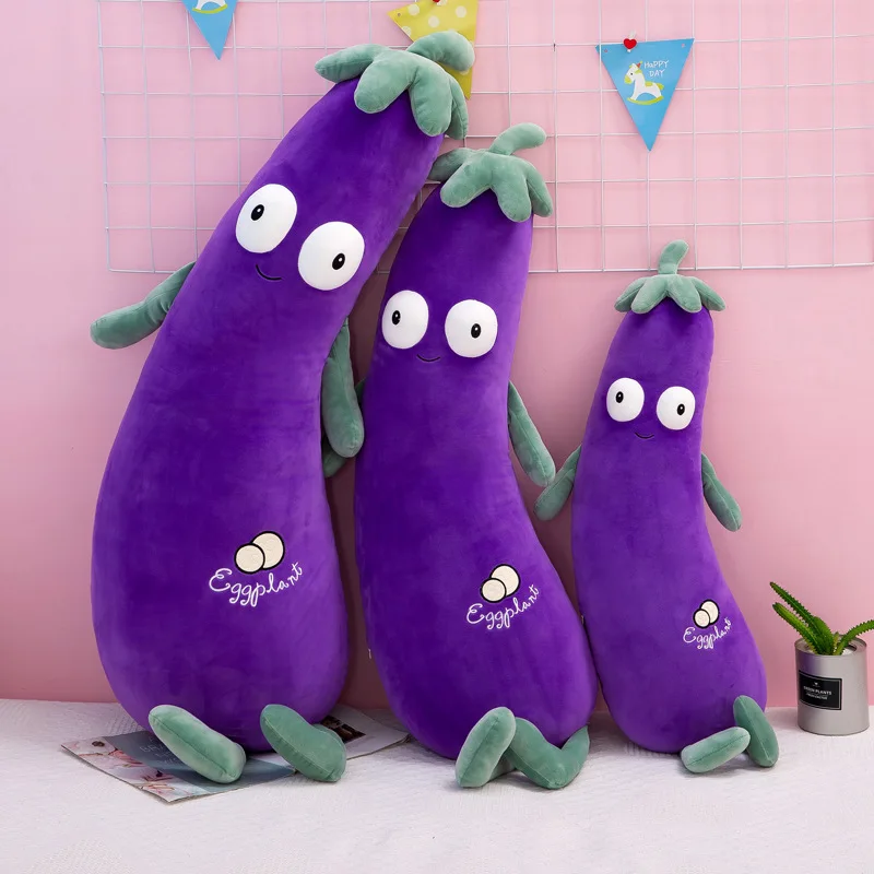 

New Soft Simulation Vegetable Eggplant Pillow Plush Toy Pillow Doll Girl Birthday Gift Home Furnishings Nap Pillow Plush Toys