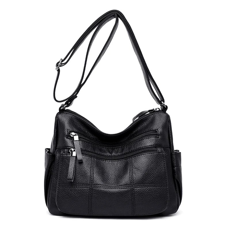VANDERWAH Sac a основной Femme Классические мягкие кожаные сумки через плечо для женщин роскошные сумки женские сумки дизайнерские Bolsa Feminina - Цвет: Black