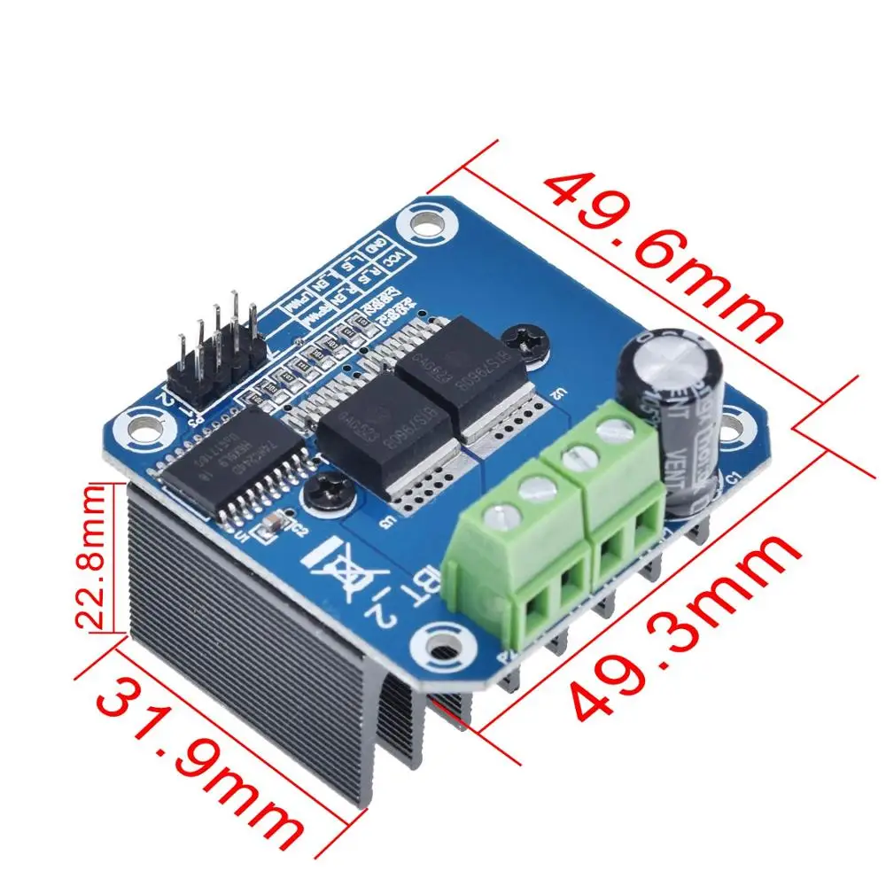 TZT двойной BTS7960 43A H bridge модуль драйвера двигателя высокой мощности/diy смарт