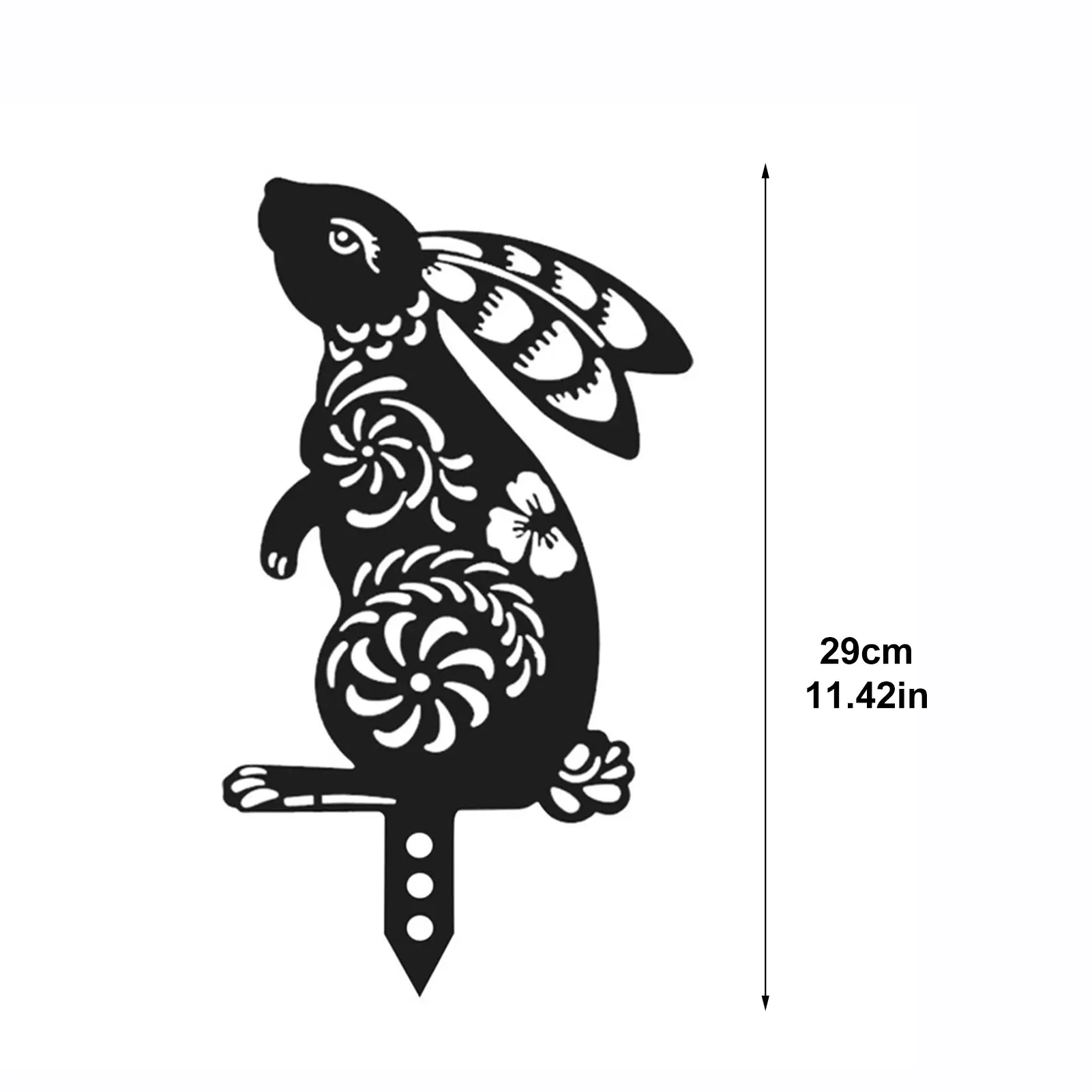

Rabbit Yard Art Hollow Acrylic Decorative Bunny Garden Stake Insert Card Lawn Hollow Garden Decoration