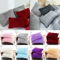 fluffy plush pillow case 50x70cm luxury long hair home bed sleeping pillowcase throw cushion pillow cover warm winter