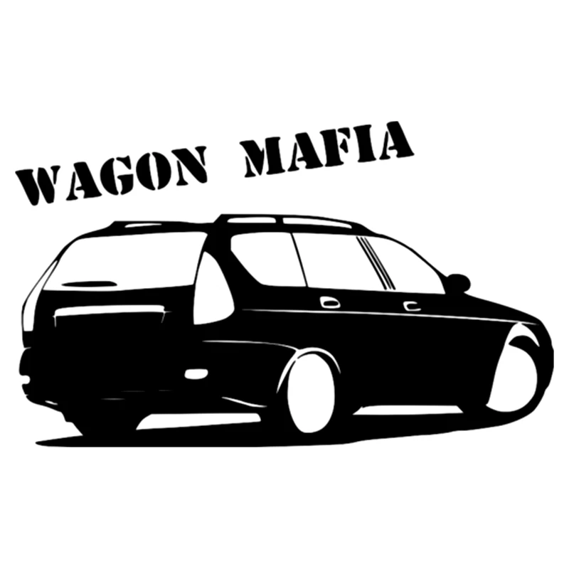 

Wagon Mafia Funny Car Sticker and Decal Silver/black KK Vinyl Auto Car Stickers Sunscreen Waterproof 20cm*12cm