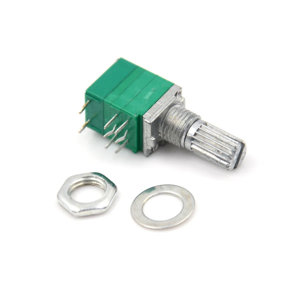 Один кусок 8pin RV097NS двойной потенциометр B50K с переключателем аудио/усилитель