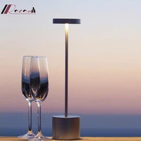 cordless table lamp led touch switch three gears can be adjusted usb rechargeable table light for bar restaurant hotel decor