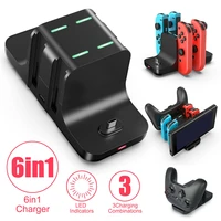 6 in 1 charging dock for nintendo switch console controller gamepad charger dock station dc5v2a charge stand for ns switch