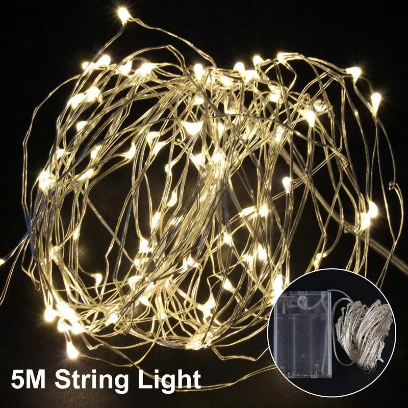 5M String led 2 СВЕТОДИОДНАЯ Гирлянда со звездой лося, рождественские украшения, Рождественское украшение для дома, новогодний декор - Цвет: 5M String led 2