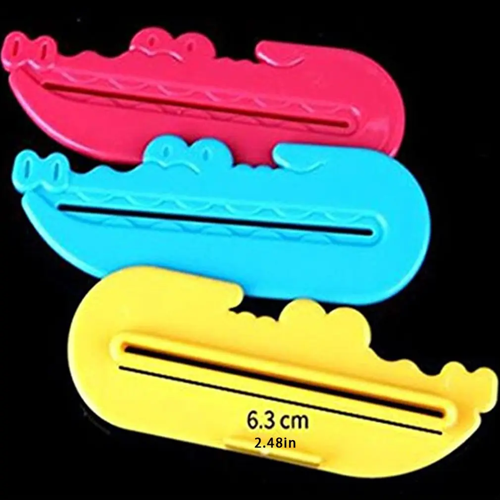 

Crocodile Shape Toothpaste Clip Toothpaste Squeezer 3 Pieces Mustard Clip Practical Multifunctional Clip