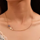 Женское ожерелье с подвеской-крестом сглаза