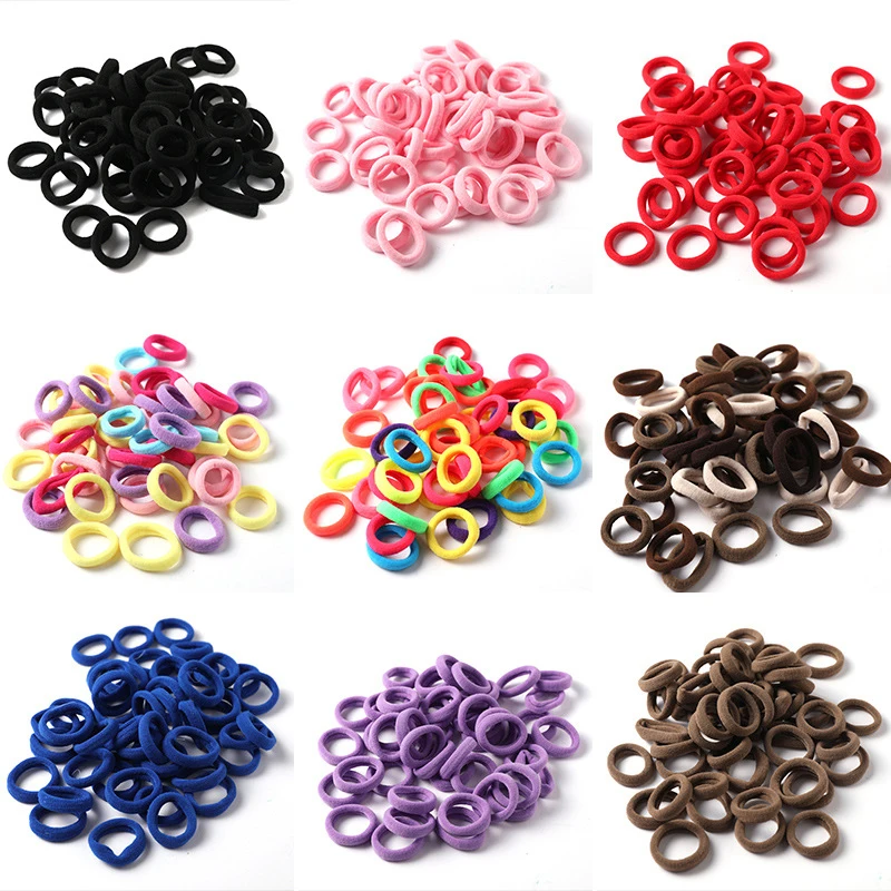 50Pcs／Pack 3CM Nylon Elastic Hair Bands Accessories for Girls Scrunchies Head Rope Gum For Ponytail Holder Headwear |