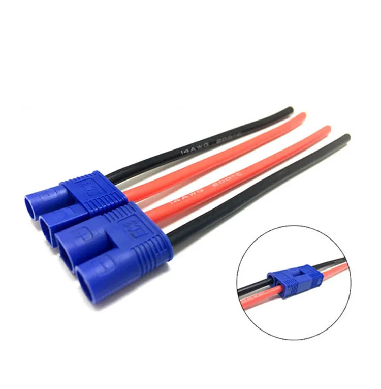 10pcs (5pair) EC3 male female connector pigtail cable 10cm 14# 14AWG silicone wire RC Lipo Battery | Parts &amp Accs