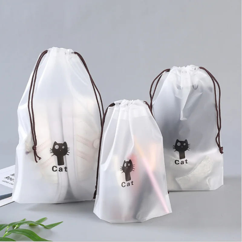 

5 Pcs Comic Pattern Waterproof Shopping Bag Travel Cosmetics Drawstring Beauty Set Organizer Clothing Shoe Storage Bag Houseware
