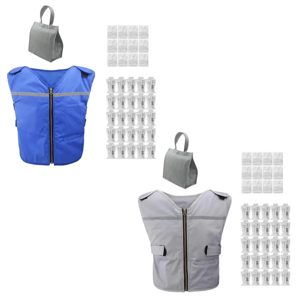 

Summer Cooling Vest With Ice Packs For Men And Women Fishing,Cycling,Running,Cooking - Sports Work Vest