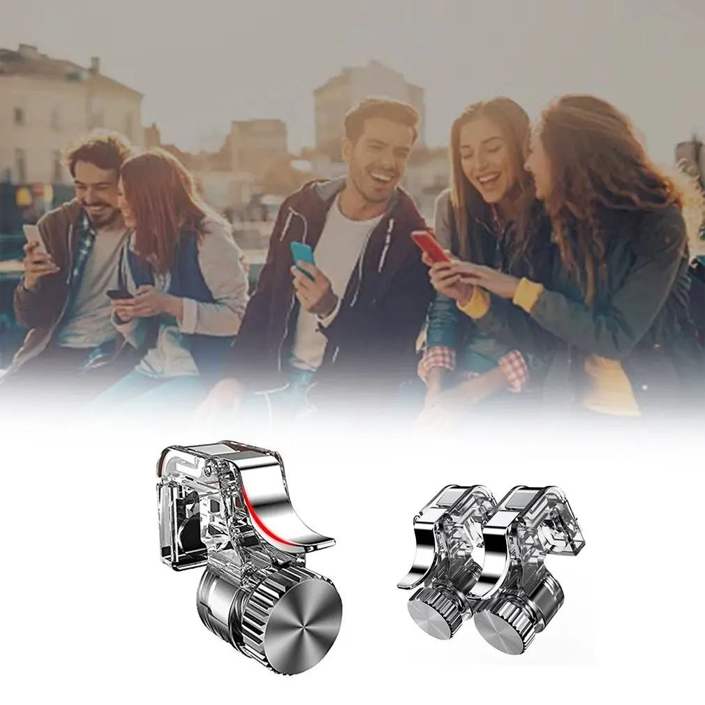 

2pcs/lot R11 Metal Smart Phone Mobile Gaming Trigger For PUBG Mobile Gamepad Fire Button Aim Key L1 R1 Shooter Pubg Controller