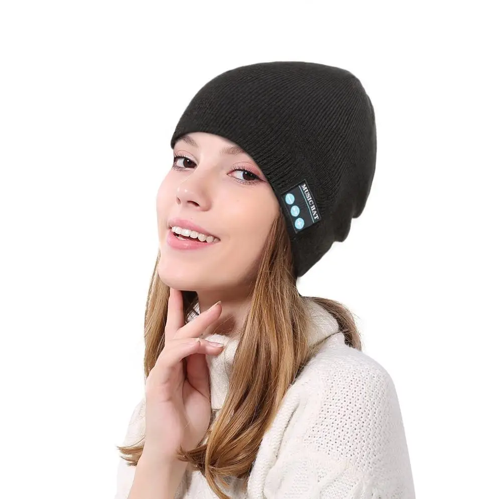Шапка-бини с наушниками Bluetooth для смартфона мужская и женская зимняя уличная