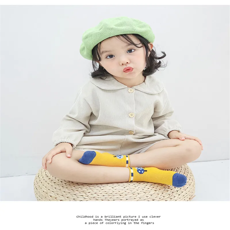 

5 pairs of spring and summer monster small tree boat socks breathable sweat-absorbent cotton socks children socks