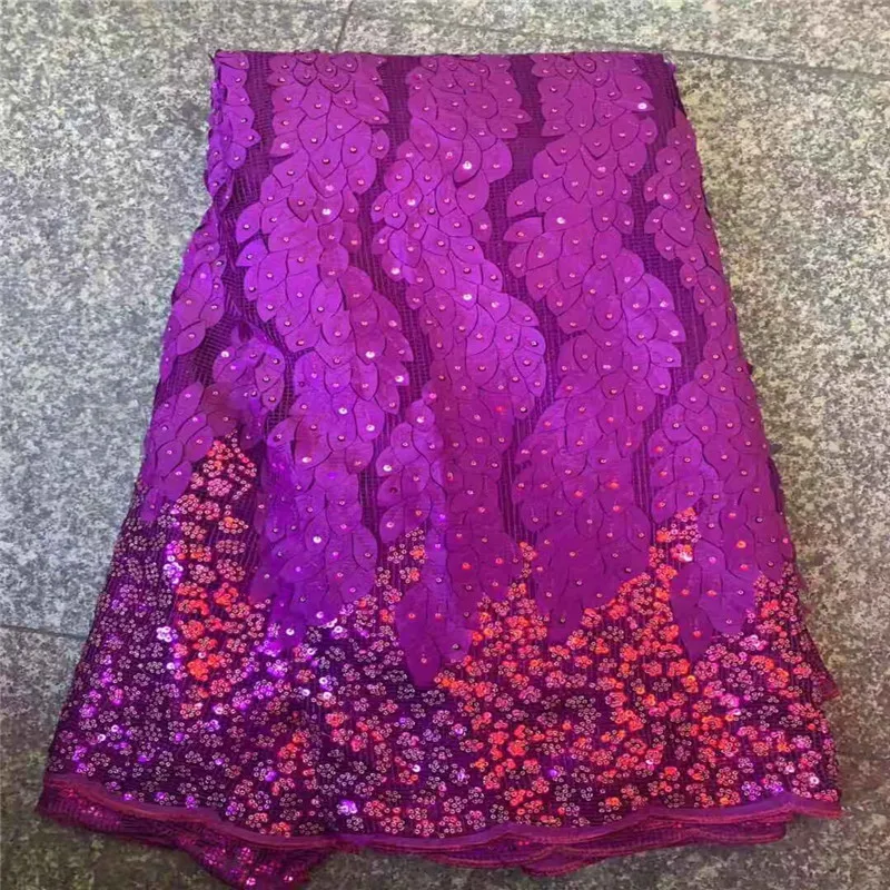 NEW Fashion design 5yards Purple color hand made print glitter tulle dress fabric for wedding dress/evening dress/part RoyalBlu | Дом и сад