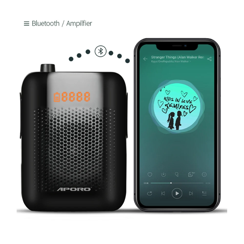 Bluetooth-усилитель голоса 20 Вт 2 4 ГГц беспроводной микрофон для обучения лекций