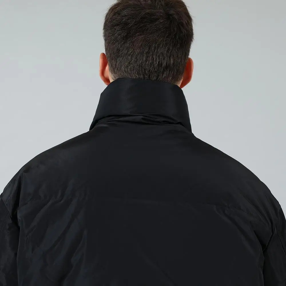 Мужская куртка SIMWOOD теплая куртка-пуховик серого цвета с высоким воротом и