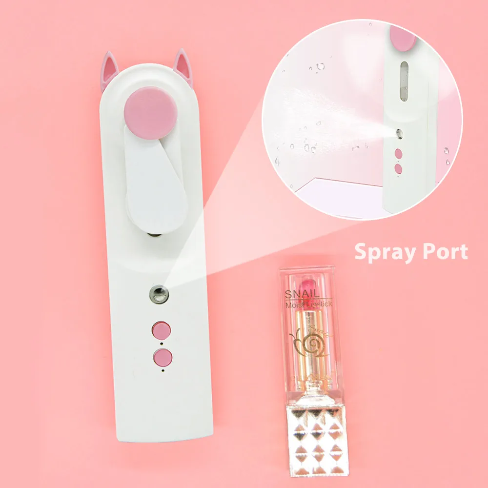 2020 Portable 2 In 1 Water Spray Mist Fan Electric USB Rechargeable Handheld Mini Cooling Air Conditioner Humidifier | Бытовая техника