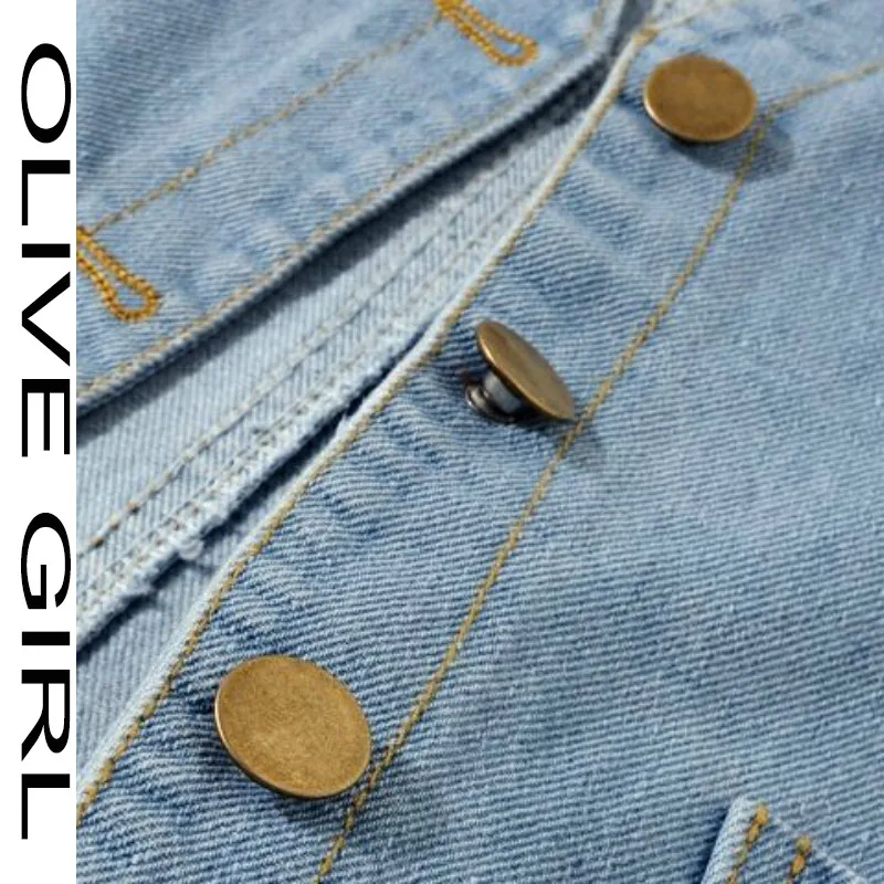 

Jacket Denim Vests Women Spring Summer All match BF Style Sleeveless Student Teens Cropped Chic Basic Simple Womens Outwear New