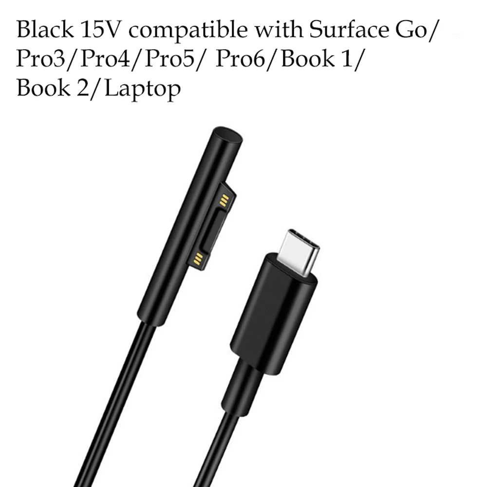 PD USB Type C зарядное устройство для Microsoft Surface Pro 6/5/4/3 Go Book Tablet совместимый 15V/12V 4A 3A 2.58A