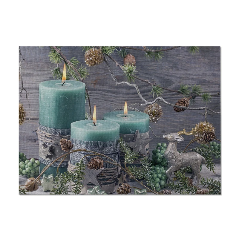 cotton and linen Рождественский стиль, салфетка для стола, обеденный стол, кухонная салфетка-подставка, инструмент, подставка для посуды, подставка для кофе, чая, вечерние, прямоугольные украшения - Цвет: cotton and linen