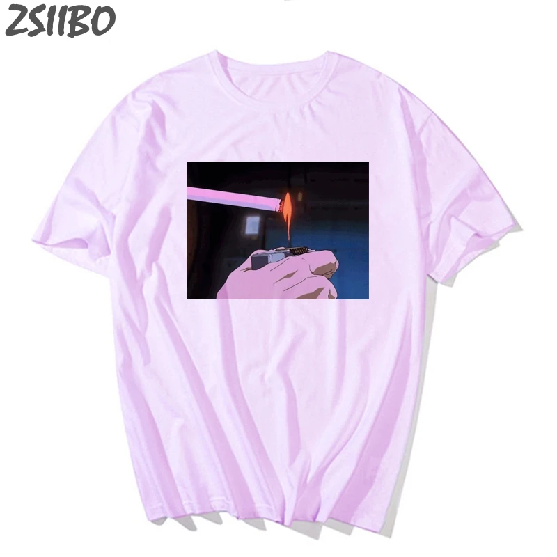 Мужская футболка с принтом Vaporwave Повседневная коротким рукавом Япония 2019 | одежда