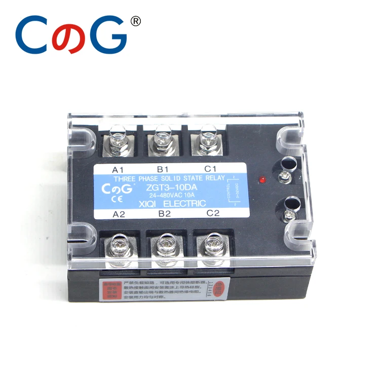 CG 3 фазы 10A 25A 40A DA трехфазный SSR 3-32 В DC контроль 24-480 В AC твердотельное реле SSR AC три DC-AC