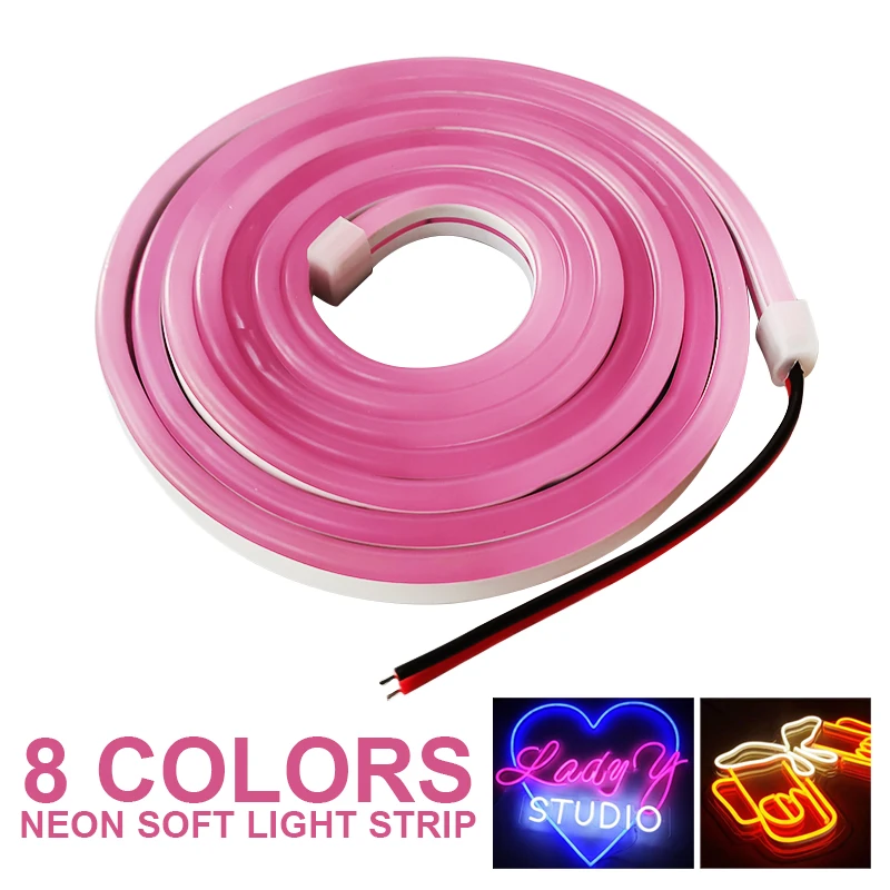 

12V LED Strip DIY SMD2835 Holiday Decoration Light LED Neon light DC Waterproof Flexible For Home Decor Neon Sign Flex For Room